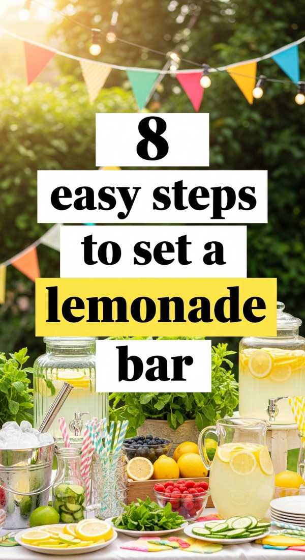 8 Easy Steps To Set A Lemonade Bar 6a06ee431cc98