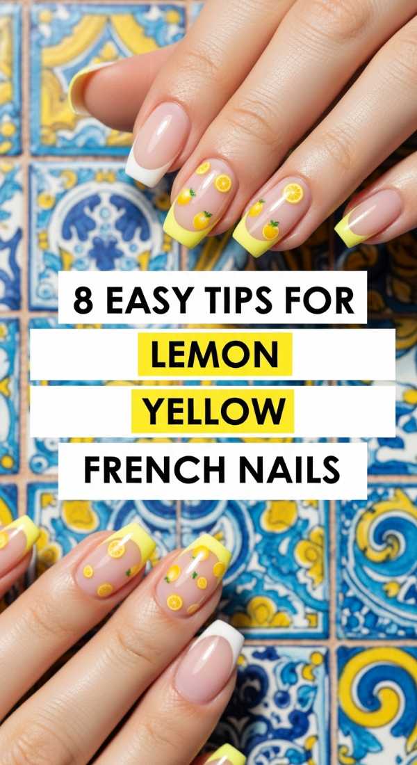 8 Easy Tips For Lemon Yellow French Nails 6a05a1541898f