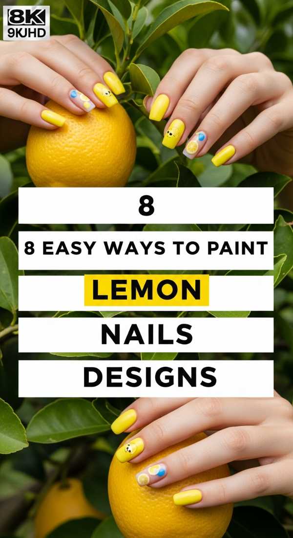 8 Easy Ways To Paint Lemon Nails Designs 6a05a51d77701