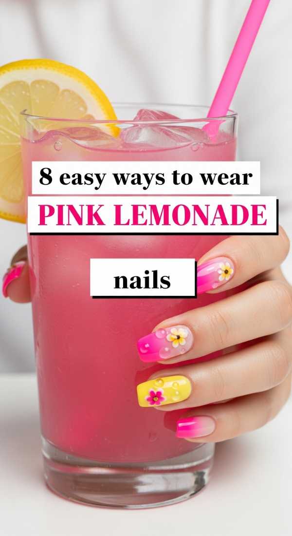 8 Easy Ways To Wear Pink Lemonade Nails 6a058deca179d