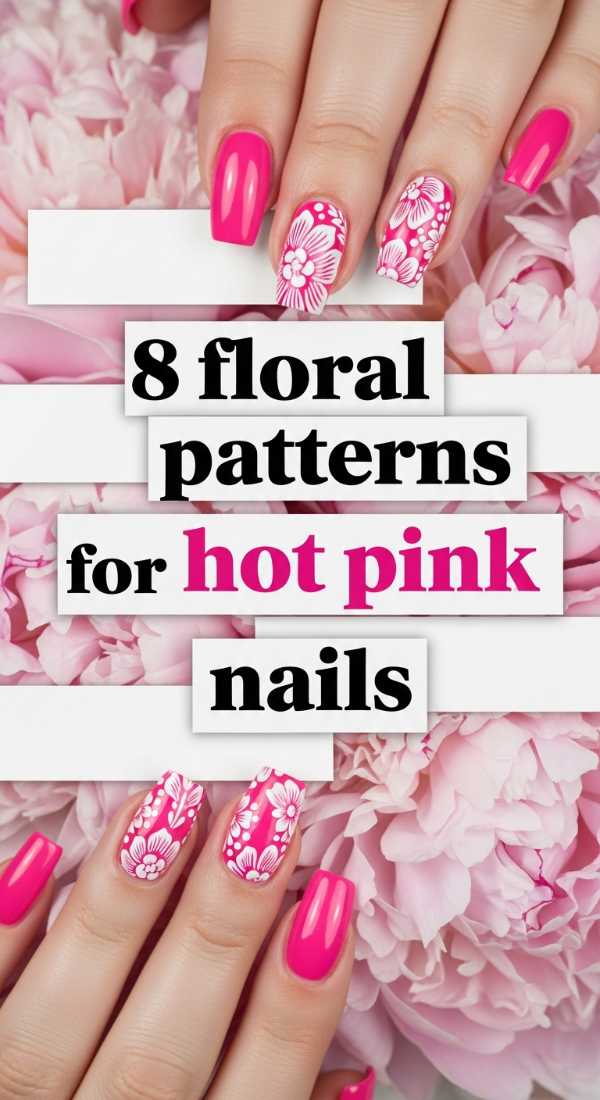 8 Floral Patterns For Hot Pink Nails 6a05a52ca4c47