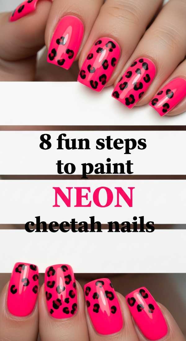 8 Fun Steps To Paint Neon Cheetah Nails 6a05999c63dd2