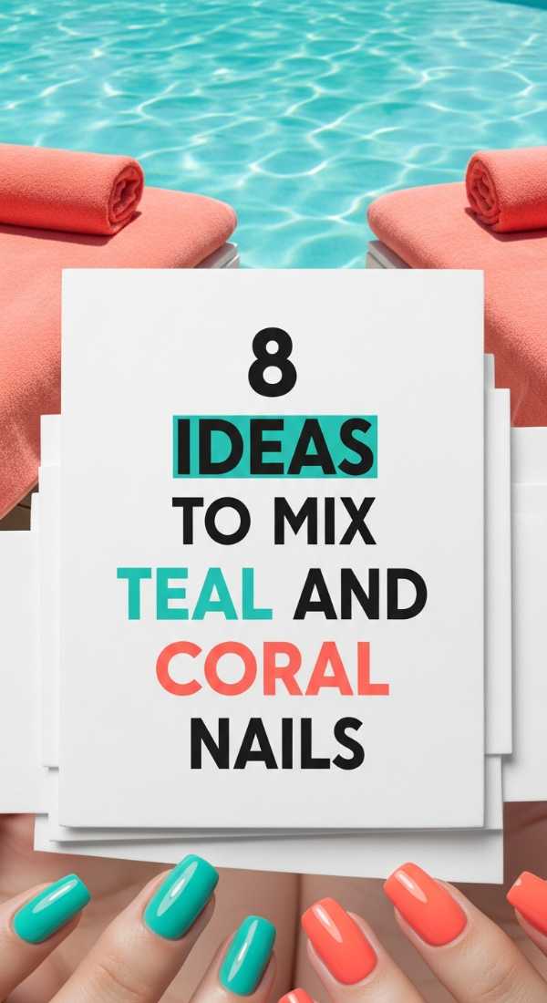 8 Ideas To Mix Teal And Coral Nails 6a0595c34d4fa