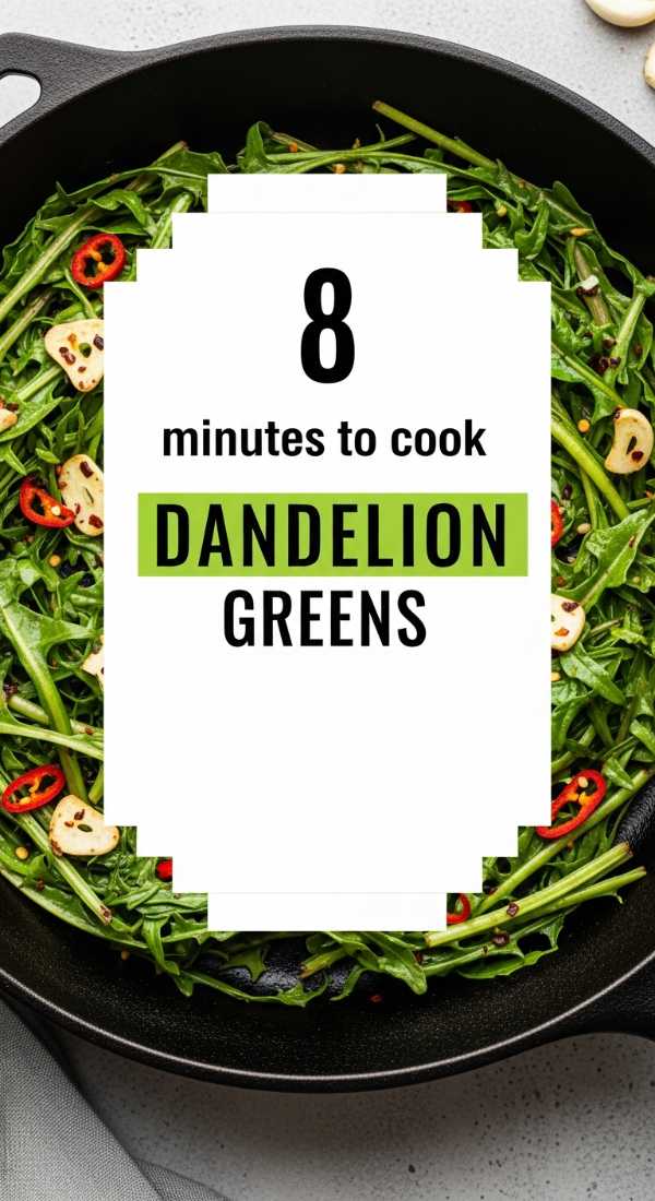 8 Minutes To Cook Dandelion Greens 69f47f5a6dd50