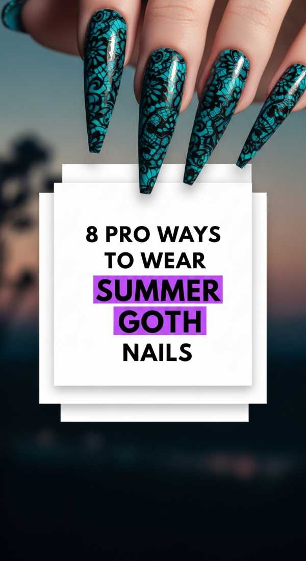 8 Pro Ways To Wear Summer Goth Nails 6a059cc217428