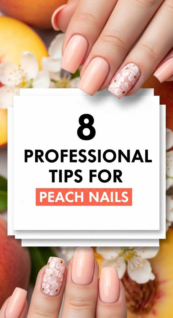 8 Professional Tips For Peach Nails With Designs 6a0595dc93aed