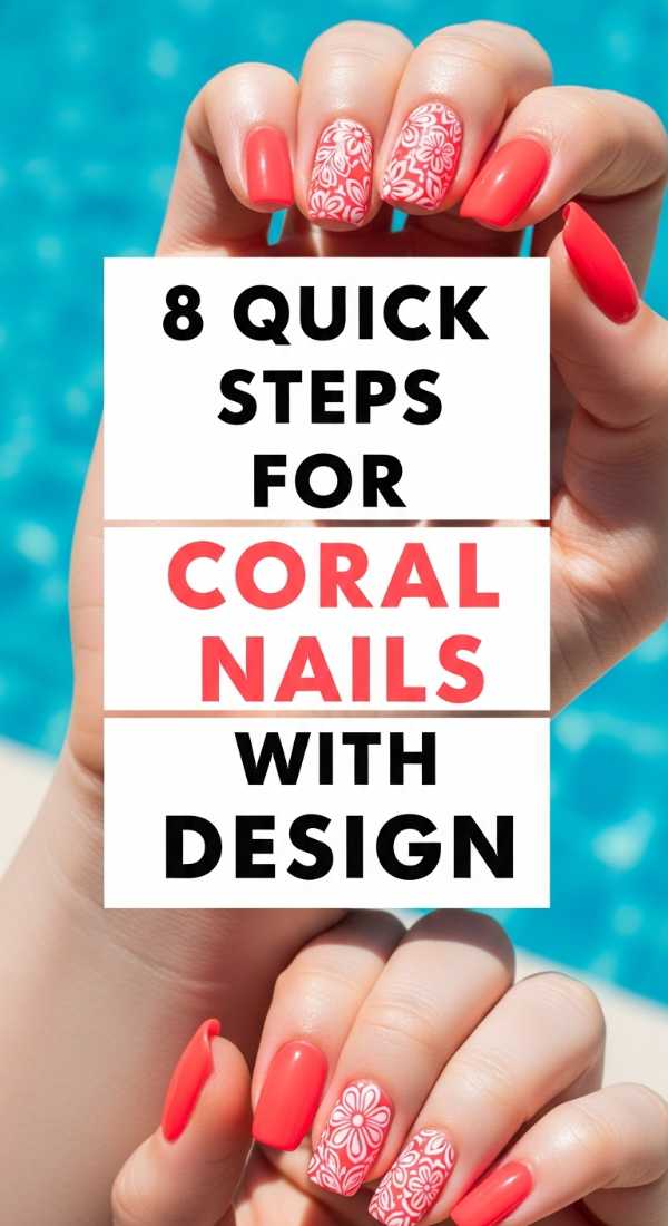 8 Quick Steps For Coral Nails With Design 6a05998af12c5