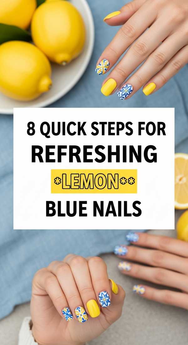 8 Quick Steps For Refreshing Lemon And Blue Nails 6a059cb47f646