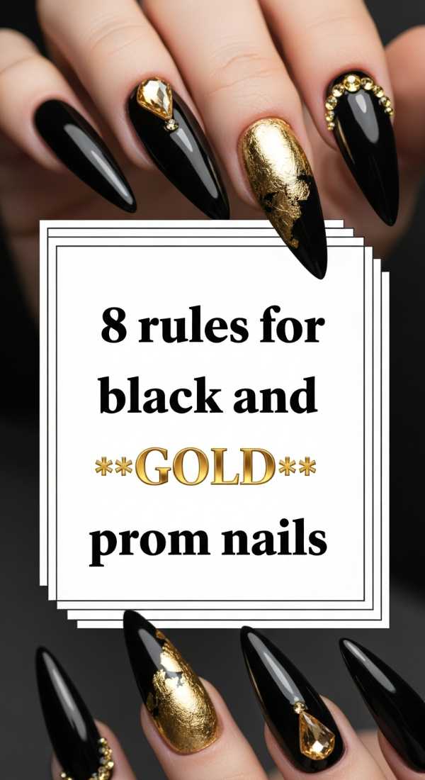 2026 Nail Trends Decoded: From High-Tech Chrome to Minimalist Chic 8 Rules For Black And Gold Prom Nails 69ff5aa87ea51