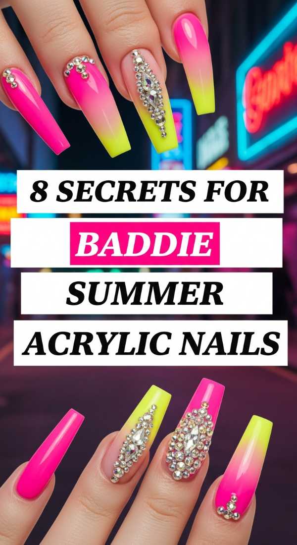 8 Secrets For Baddie Summer Acrylic Nails 6a021e659d1ab