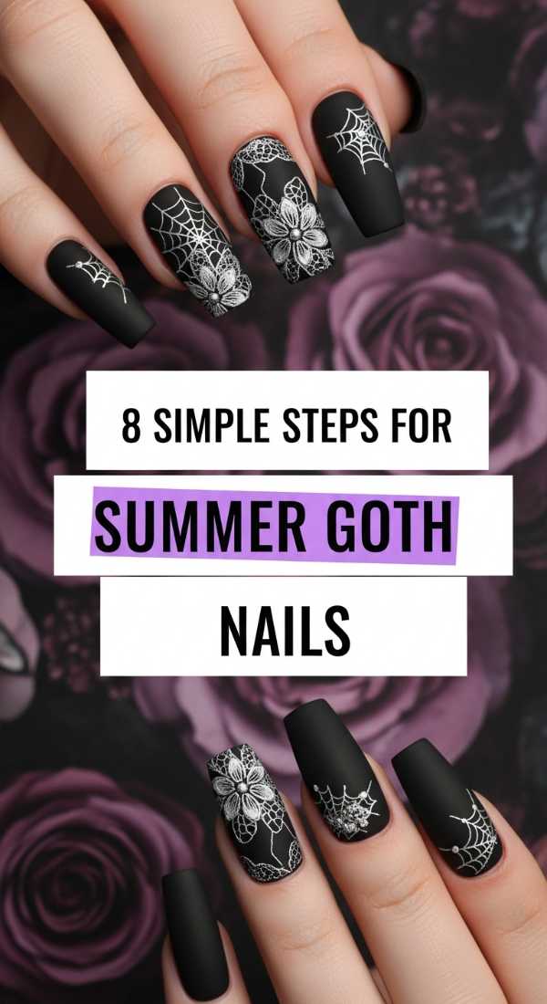 8 Simple Steps For Summer Goth Nails 6a05a14c941f1