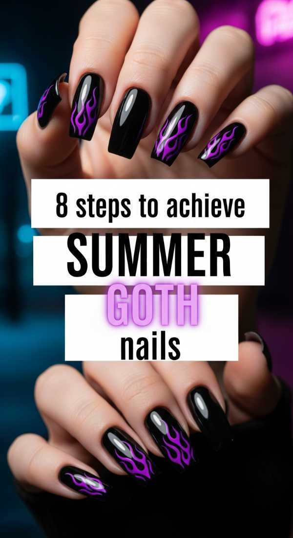8 Steps To Achieve Summer Goth Nails 6a059b21d8a84