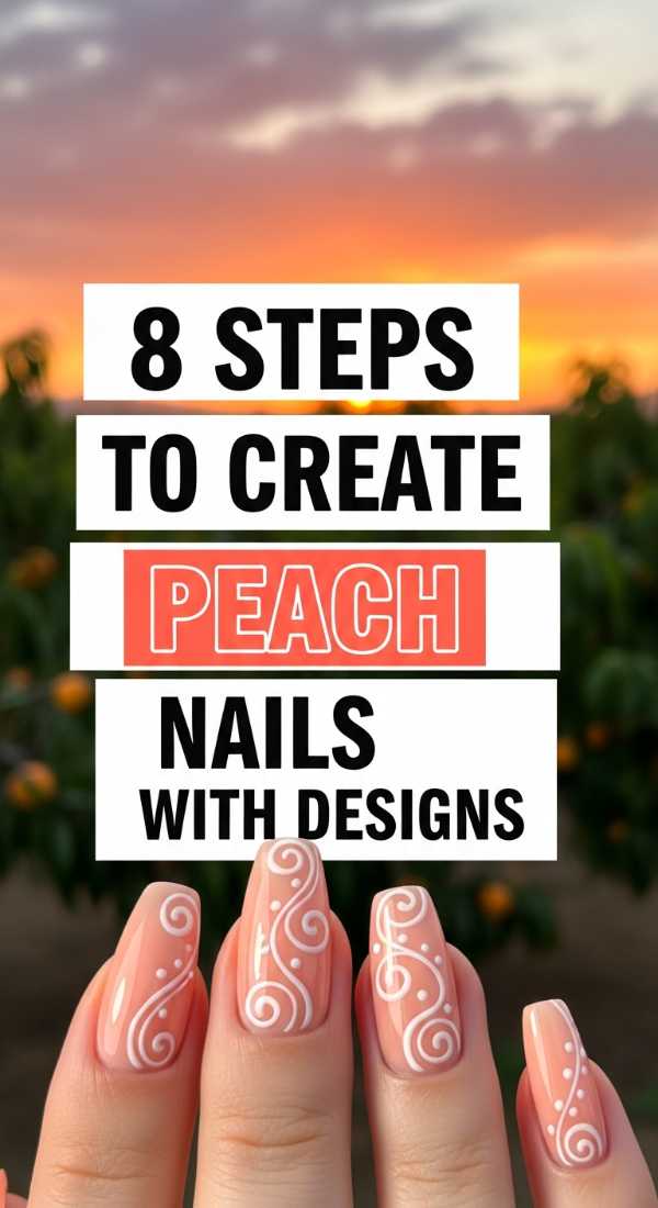 8 Steps To Create Peach Nails With Designs 6a059f6da6701
