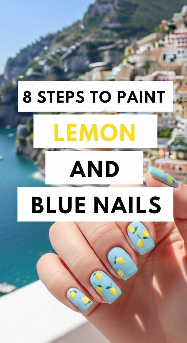 8 Steps To Paint Lemon And Blue Nails 6a059f963d16d