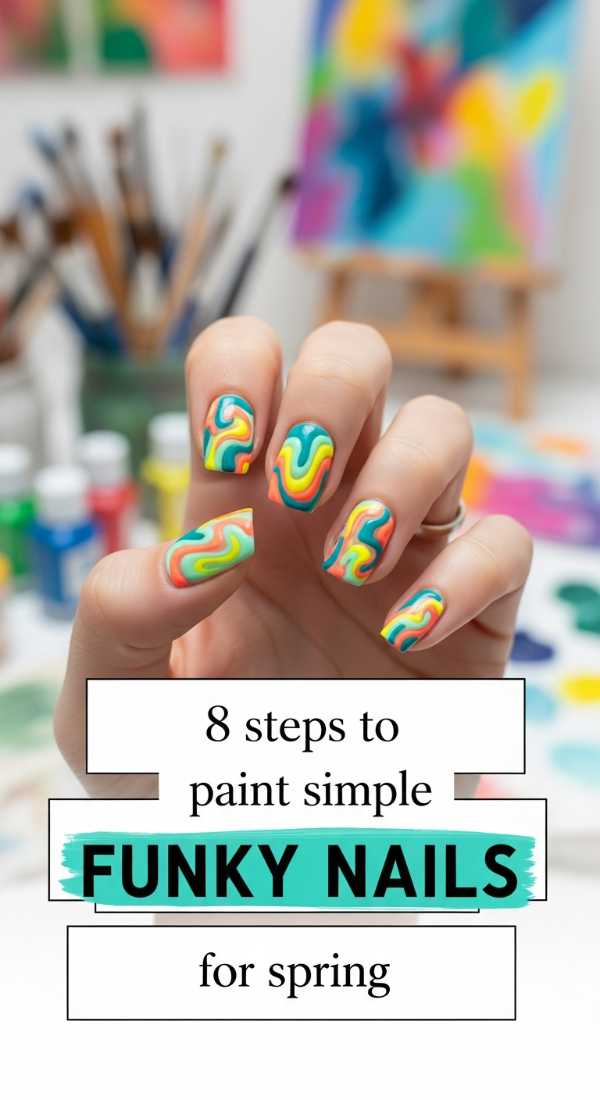 8 Steps To Paint Simple Funky Nails For Spring 69ff5961b773b