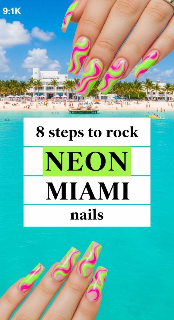 8 Steps To Rock Neon Miami Nails 6a021e683d2c4