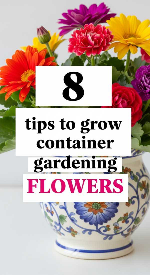 8 Tips To Grow Container Gardening Flowers 69f4858e07229