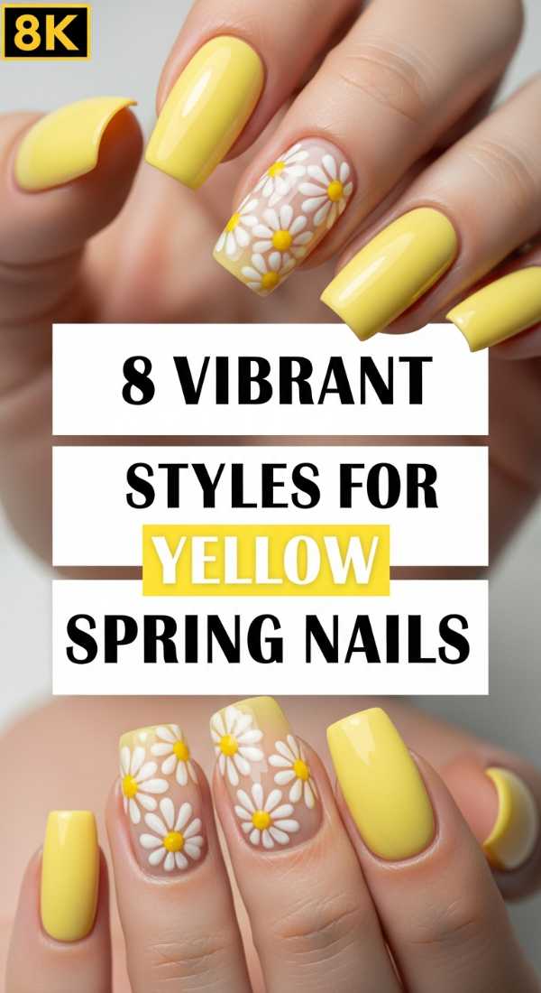 8 Vibrant Styles For Yellow Spring Nails 6a059f7224c97
