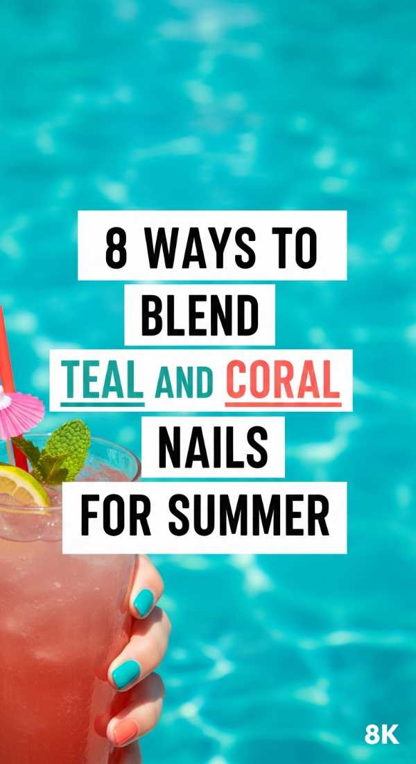 8 Ways To Blend Teal And Coral Nails For Summer 6a059898b745d