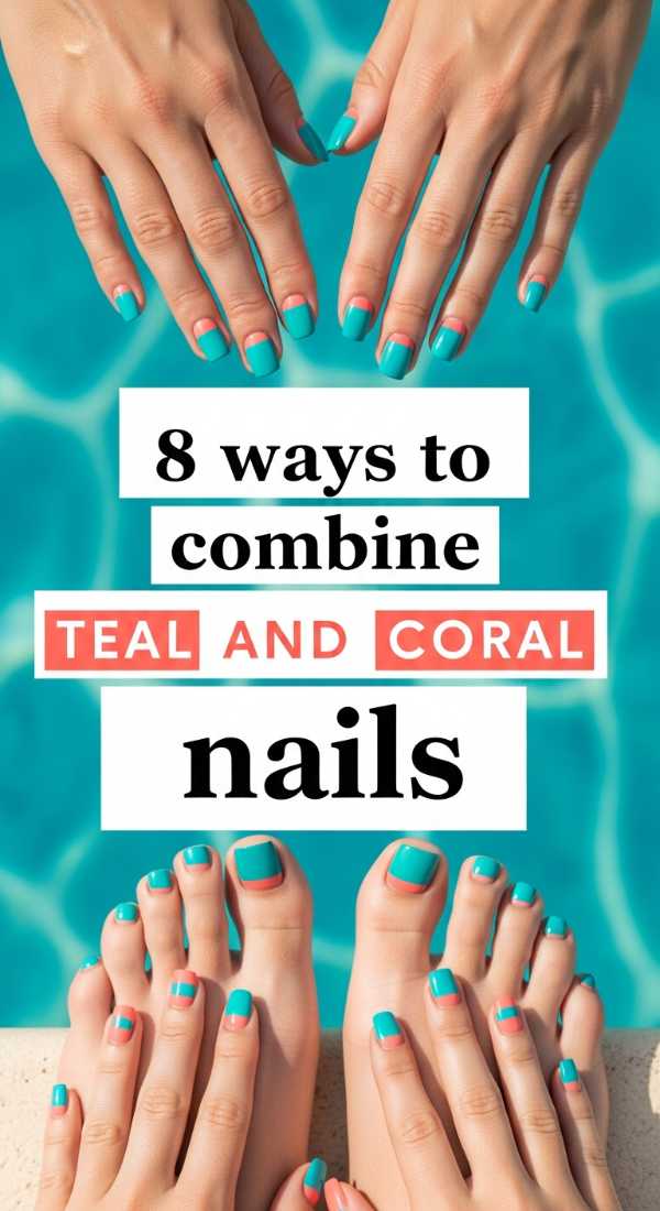 8 Ways To Combine Teal And Coral Nails 6a05989d2f31b