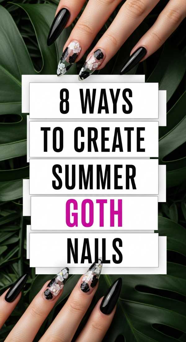 8 Ways To Create Summer Goth Nails 6a059cd4b2625