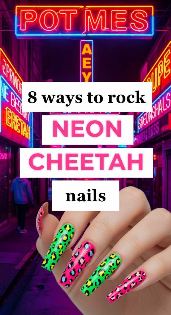 8 Ways To Rock Neon Cheetah Print Nails 6a059b54ec9e9