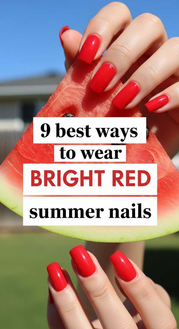 9 Best Ways To Wear Bright Red Summer Nails 6a05989ee2dbd