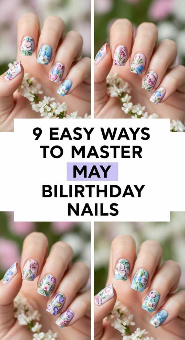 9 Easy Ways To Master May Birthday Nails 6a0595b1c03f0
