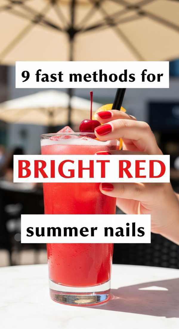 9 Fast Methods For Bright Red Summer Nails 6a059f89c6c64