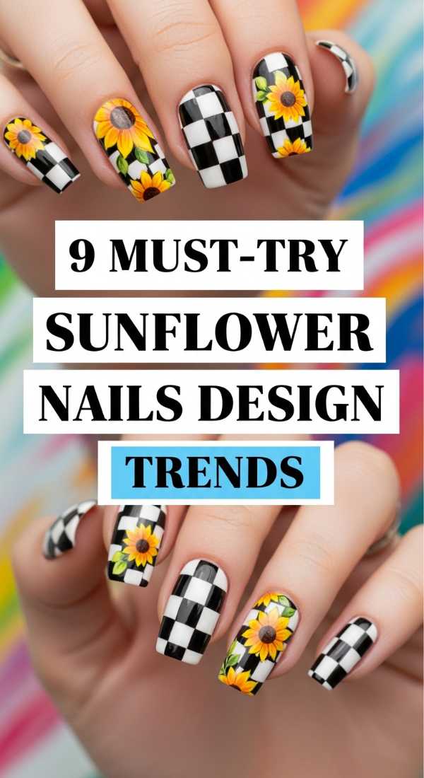 9 Must Try Sunflower Nails Design Trends 69f5e2b5456a5