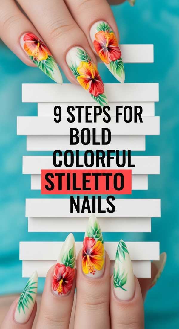 9 Steps For Bold Colorful Stiletto Nails 6a0f1139a5c44