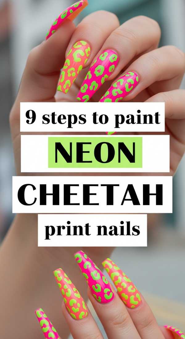9 Steps To Paint Neon Cheetah Print Nails 6a05a5014e28c