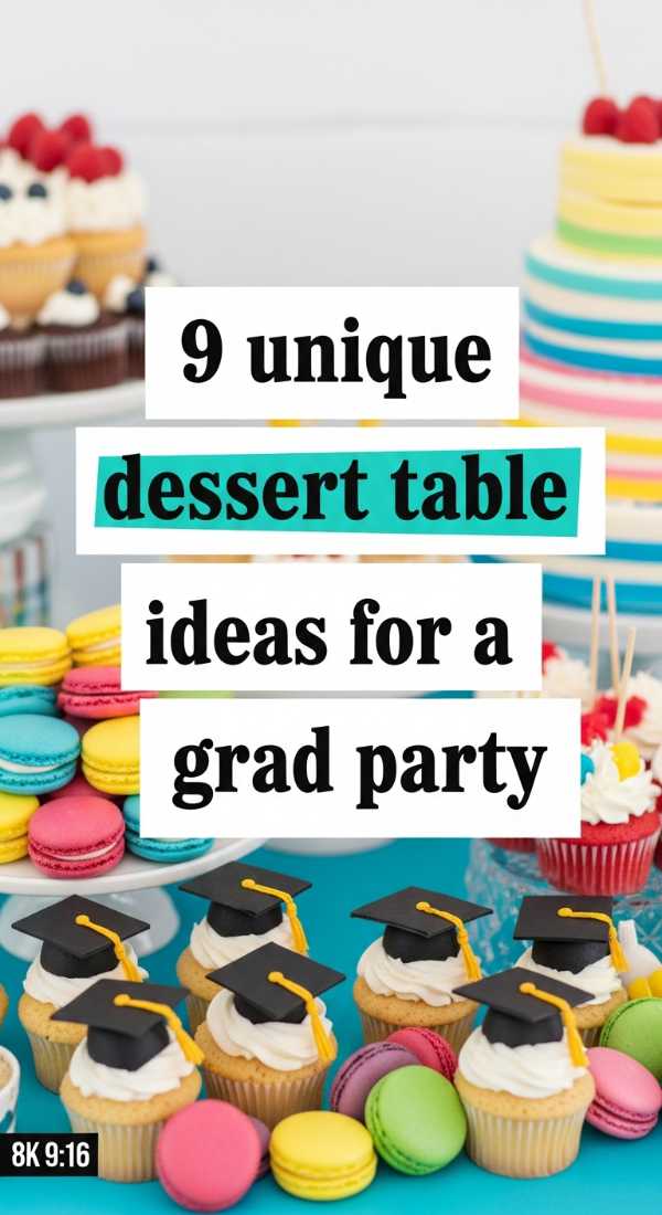 9 Unique Dessert Table Ideas For A Grad Party 69f72775d358a