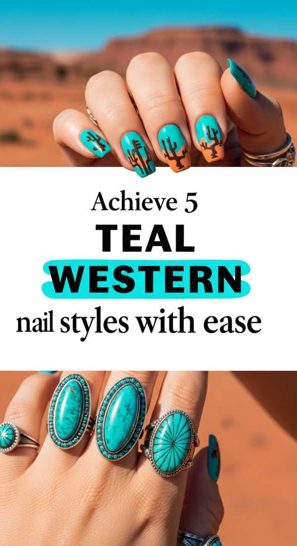 Achieve 5 Teal Western Nail Styles With Ease 6a05a530ec1d1