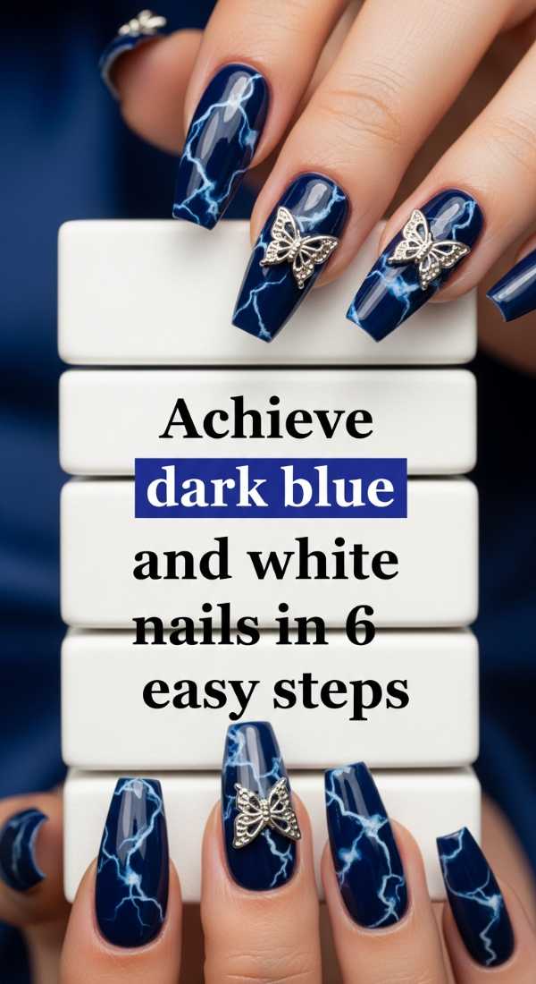 Achieve Dark Blue And White Nails In 6 Easy Steps 69fc7e6bb2dad