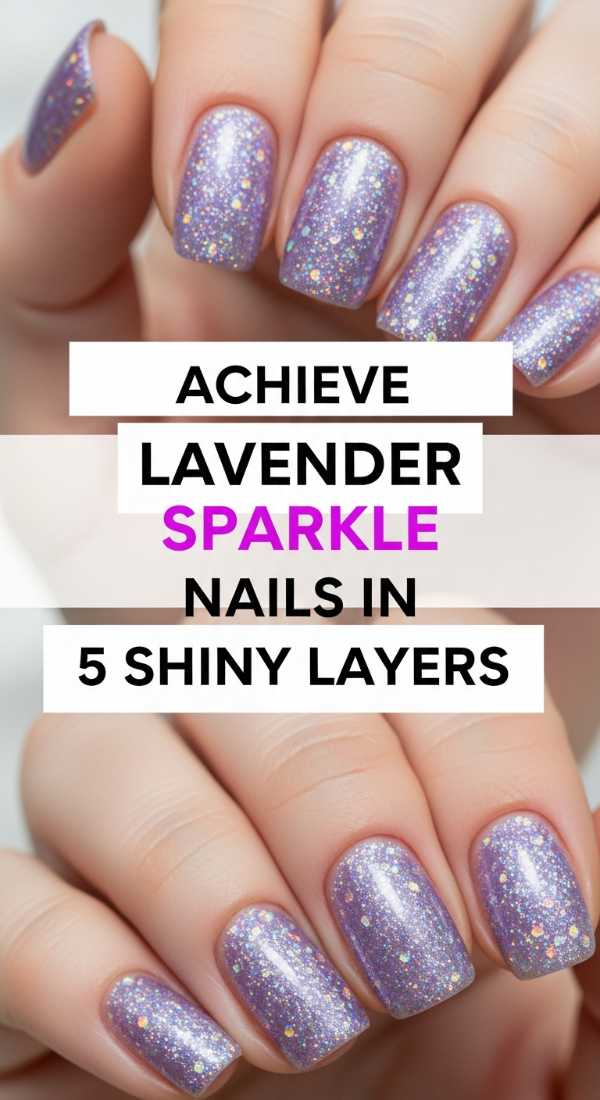 Polish & Perfection: Your Ultimate Guide to Trendsetting Nail Art Achieve Lavender Sparkle Nails In 5 Shiny Layers 69ff5aa575785