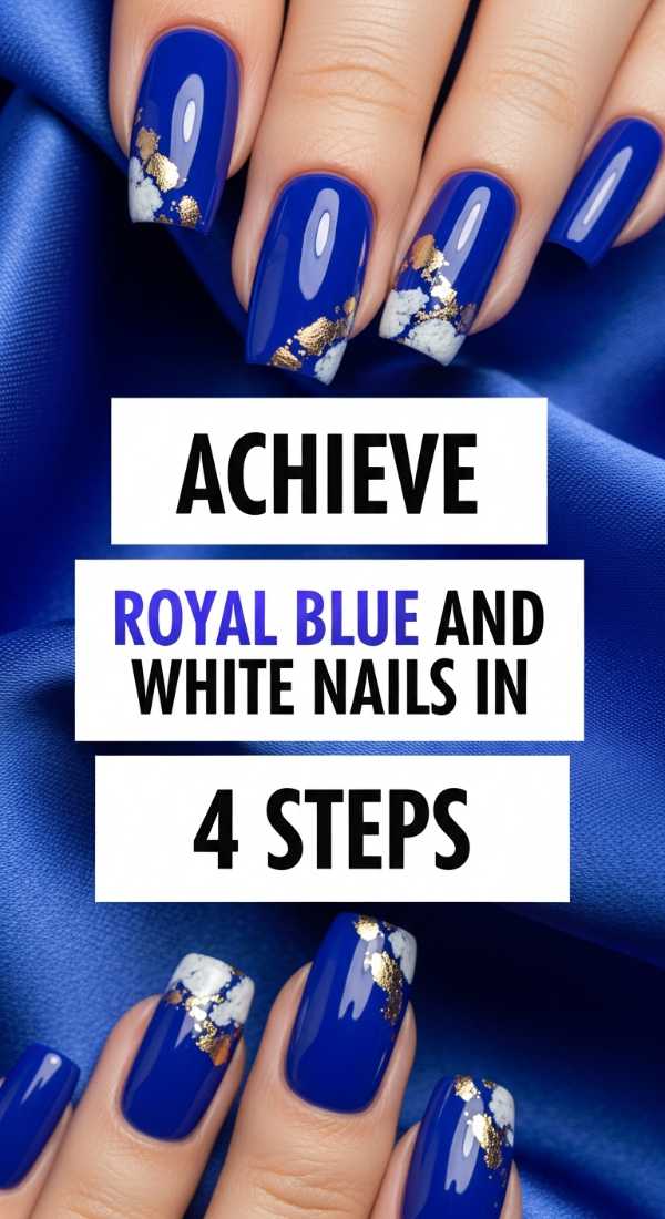 Achieve Royal Blue And White Nails In 4 Steps 6a0059e86636e