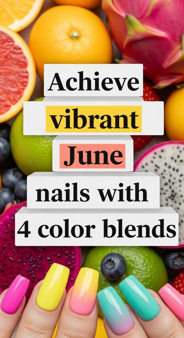 Achieve Vibrant June Nails With 4 Color Blends 6a0f0dbee9ff9