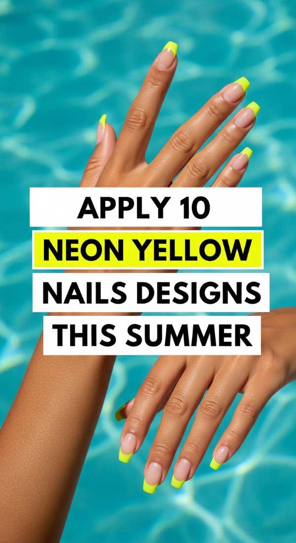 Apply 10 Neon Yellow Nails Designs This Summer 6a059f91cd91e