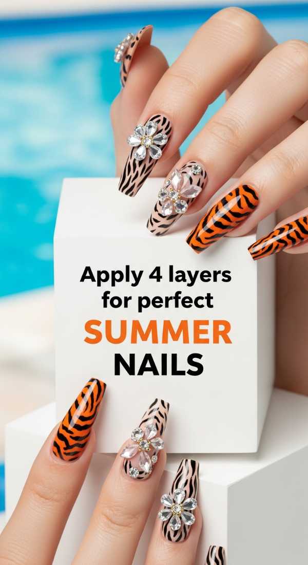 Sun-Kissed Styles: The Top June Nail Art Trends You Need to Try Apply 4 Layers For Perfect Summer Nails 6a0f0db677f8e
