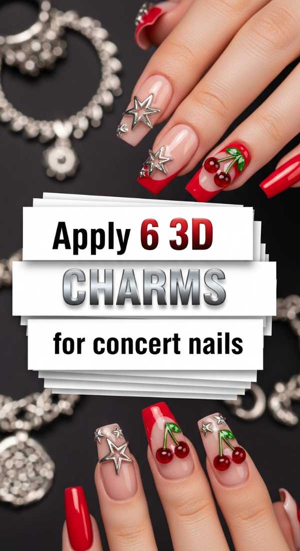 Apply 6 3d Charms For Concert Nails 6a058dddd426a
