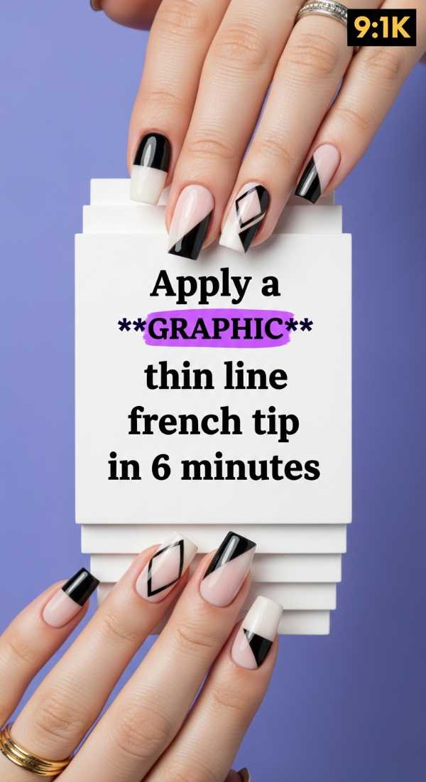 Apply A Graphic Thin Line French Tip In 6 Minutes 6a1a99a2658f0