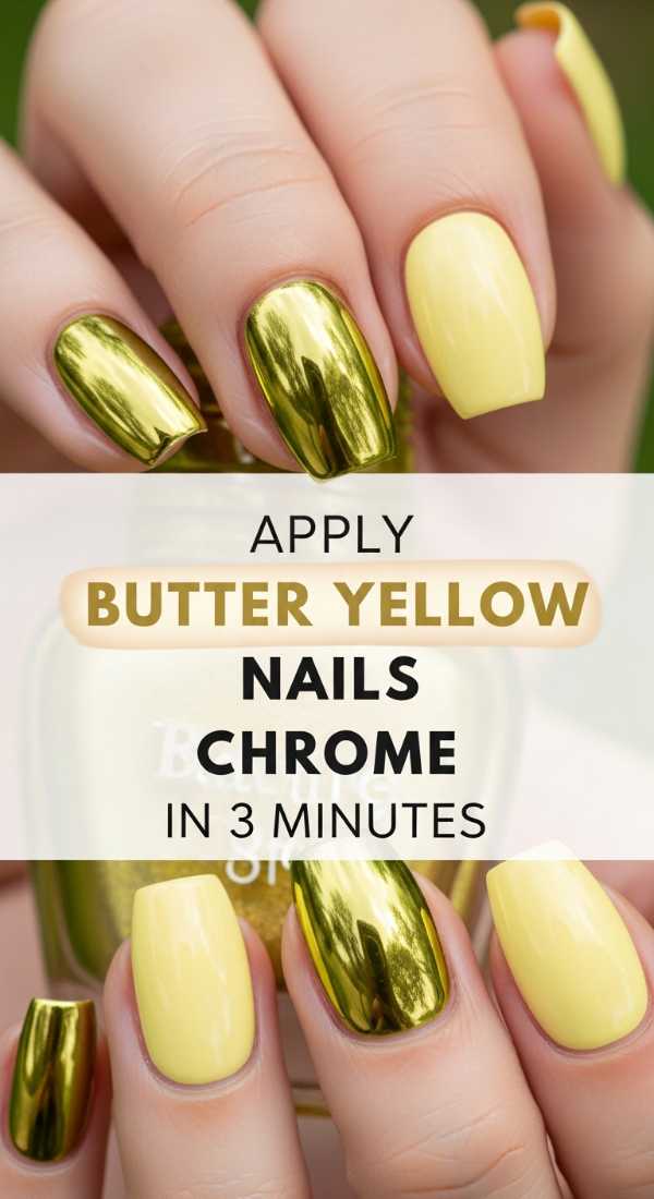 Polish & Perfection: Your Ultimate Guide to Trendsetting Nail Art Apply Butter Yellow Nails Chrome In 3 Minutes 69ff5aa480b9c