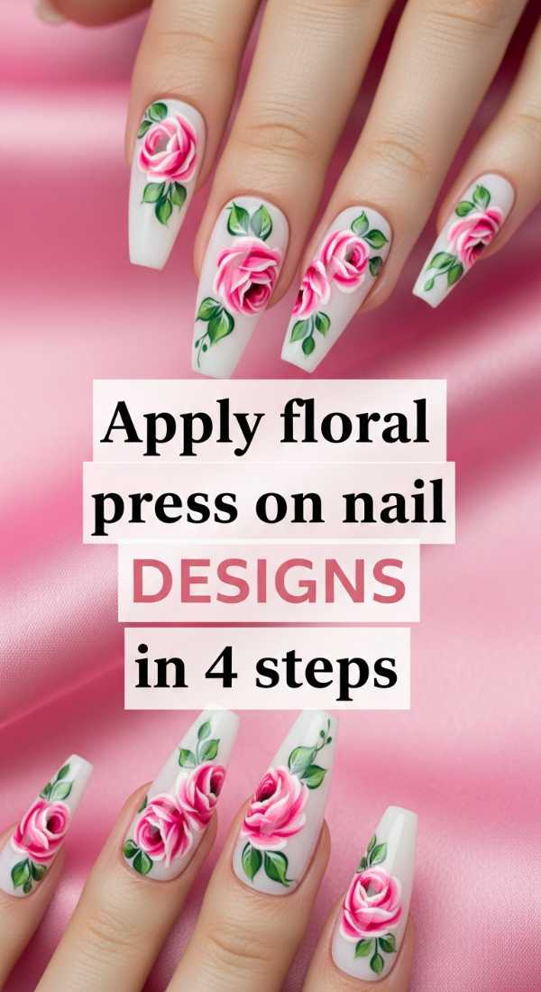 Apply Floral Press On Nail Designs In 4 Steps 6a031a1a31824
