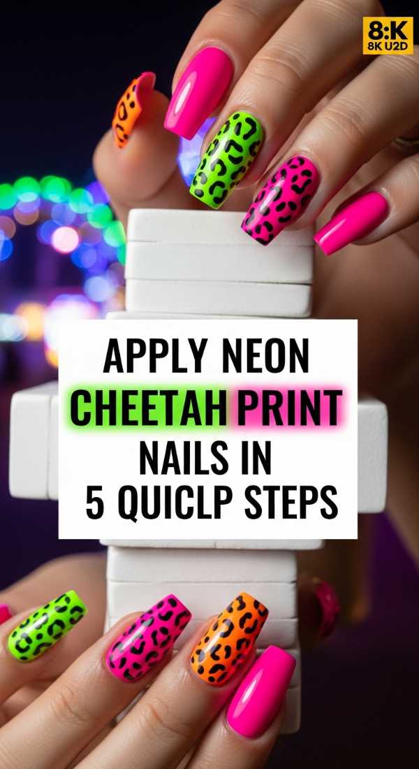 Apply Neon Cheetah Print Nails In 5 Quick Steps 6a059c9abbce0