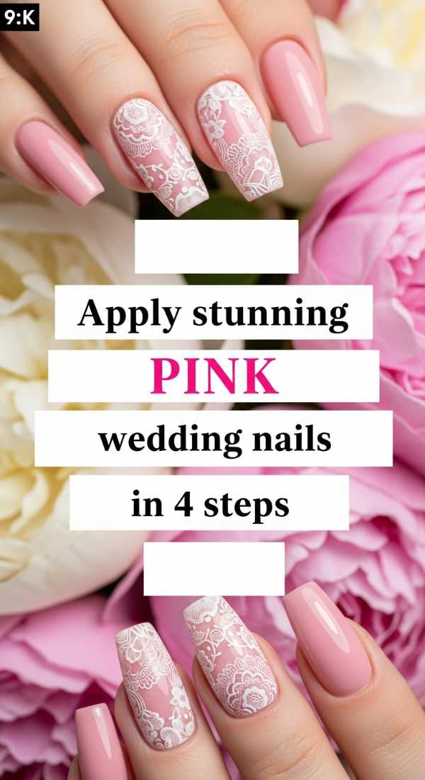Apply Stunning Pink Wedding Nails In 4 Steps 6a021e6e3ff34
