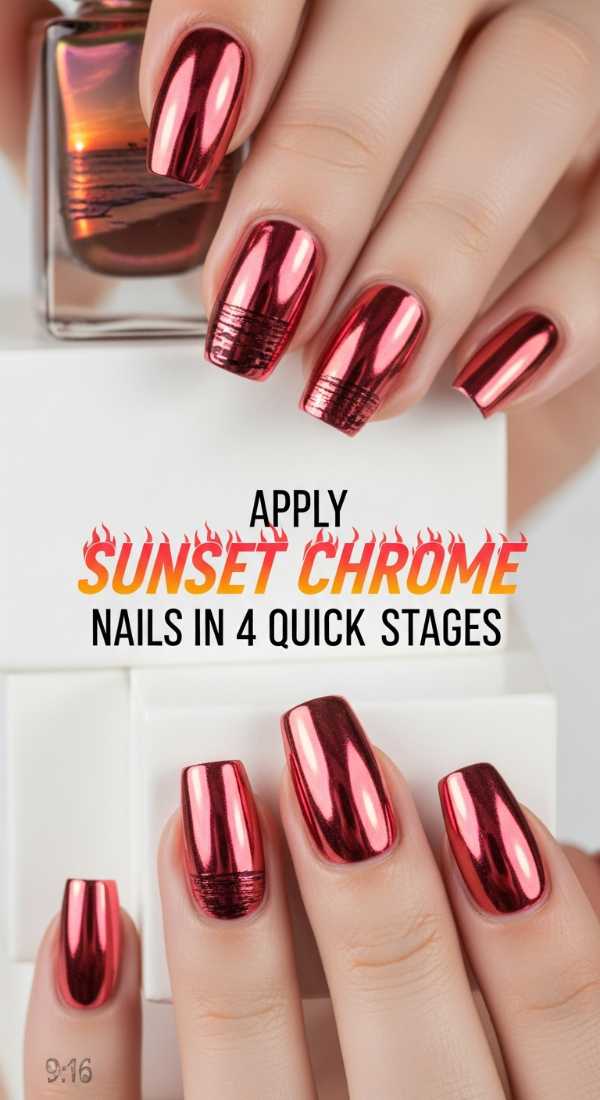 Apply Sunset Chrome Nails In 4 Quick Stages 6a05a3f383ac7