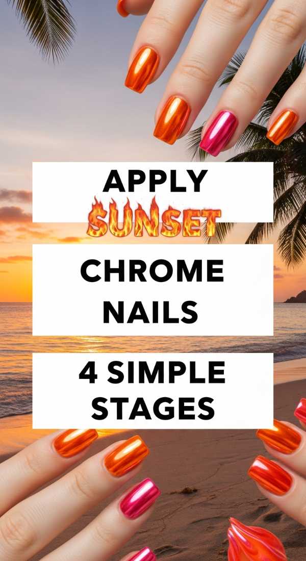 Apply Sunset Chrome Nails In 4 Simple Stages 6a0597b493ddc