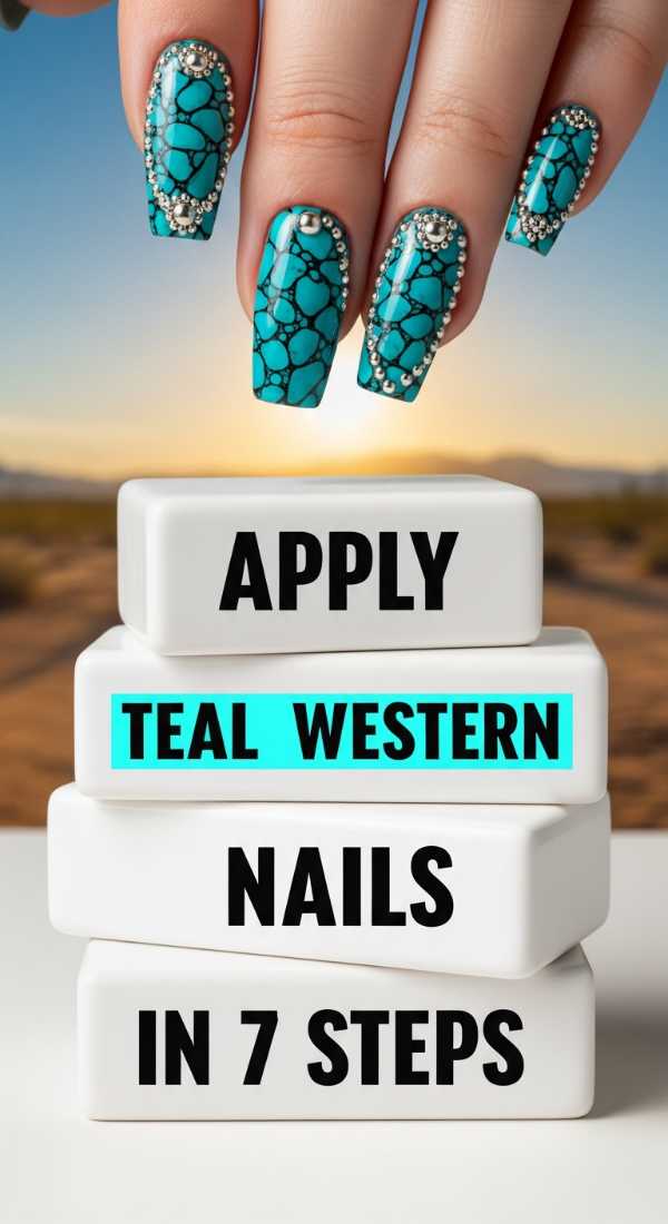 Apply Teal Western Nails In 7 Steps 6a05a536ec5c3