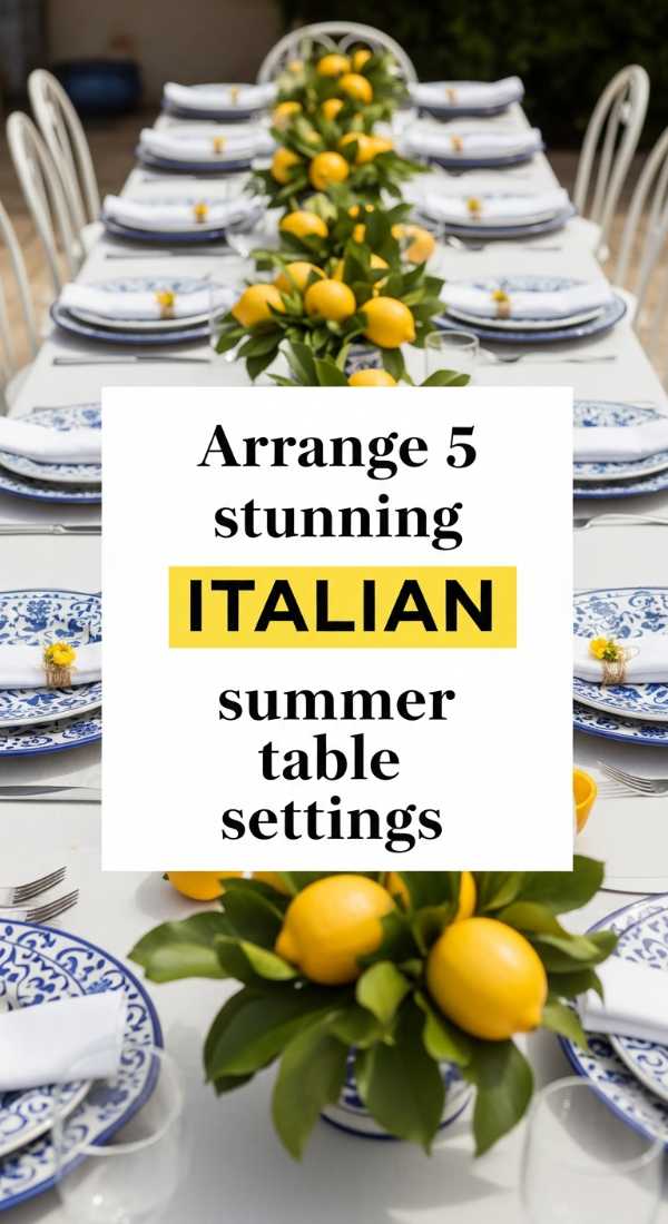 Arrange 5 Stunning Italian Summer Table Settings 69f5dcb0a9437